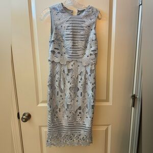 Baby blue lace detail Antonio Melani dress